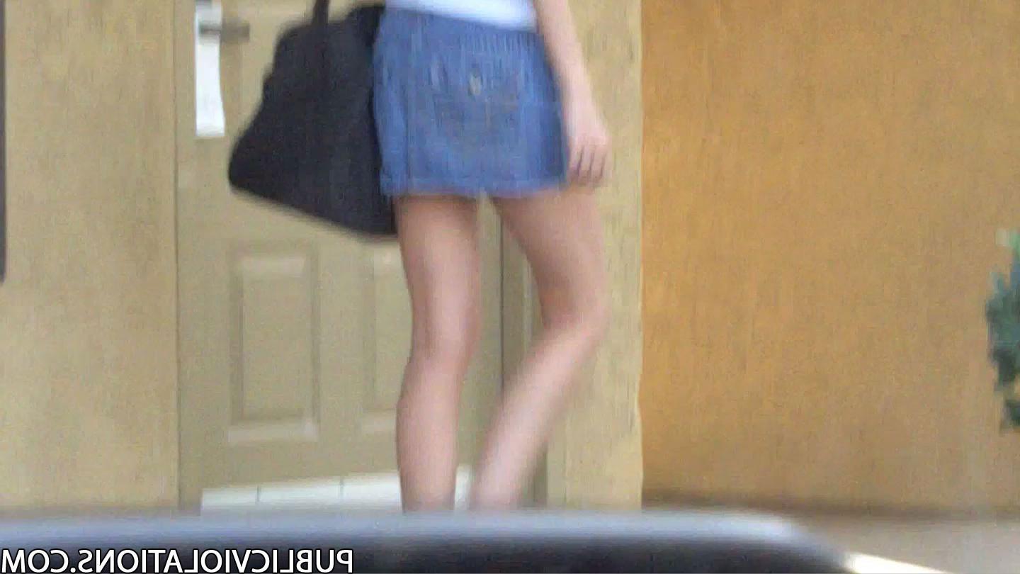 15P Blonde Gets Her Panties Pulled Down In Public
