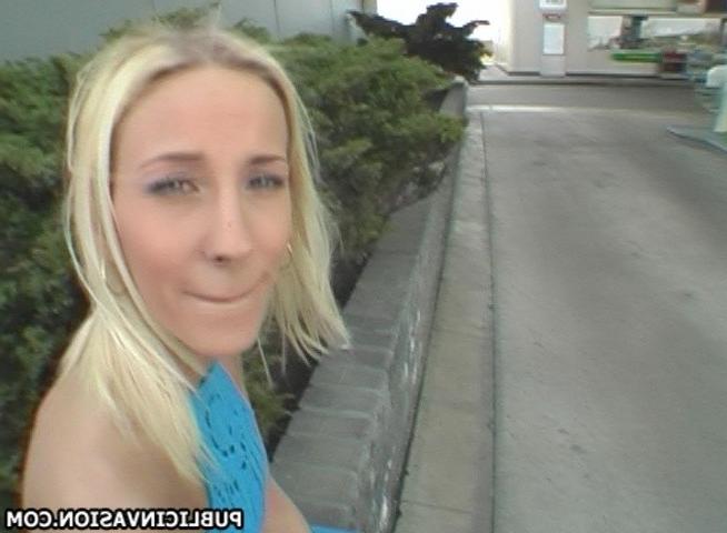 16P sexy transient blondie gives up sex in public then wipes grill