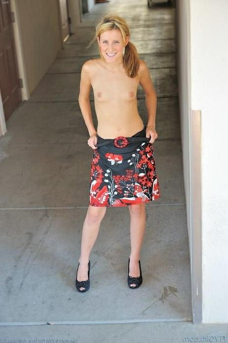 16P Small Breasted Teen Flashing In Public