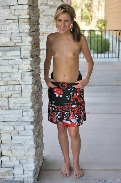 16P Small Breasted Teen Flashing In Public
