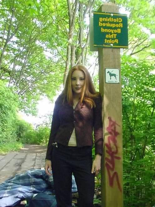 16P Real Redhead Stripping Naked Outdoors in the Woods