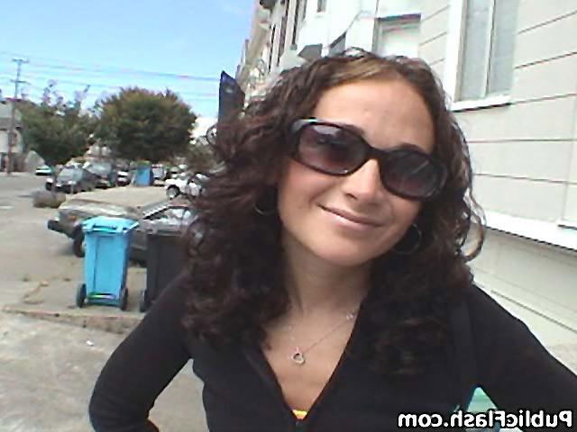 16P horny chick flashing all her privates in public