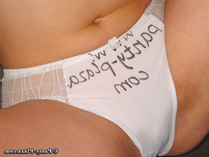 16P Redhead teen posing in white panties