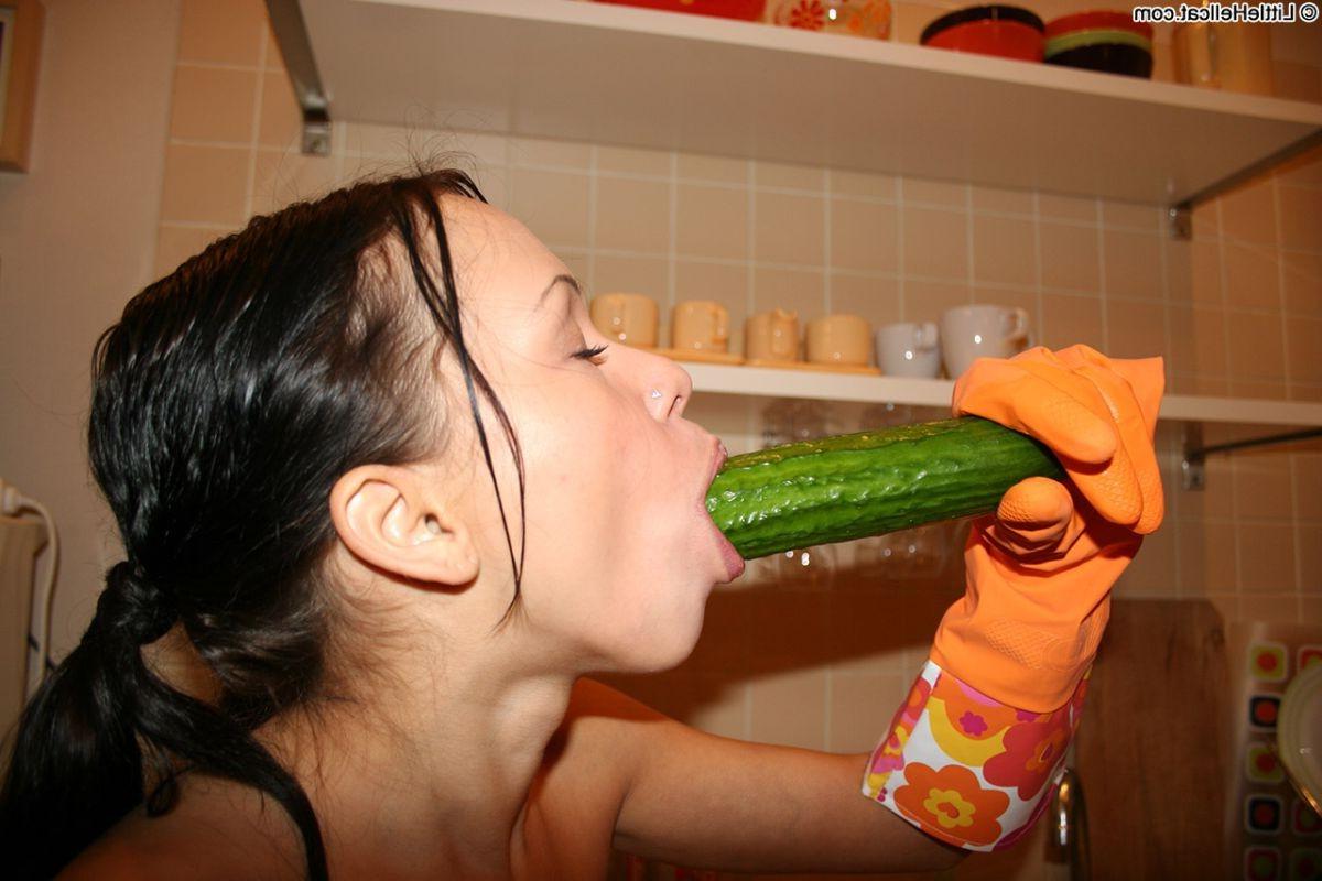16P Petite teen gets hard fucked on the kitchen