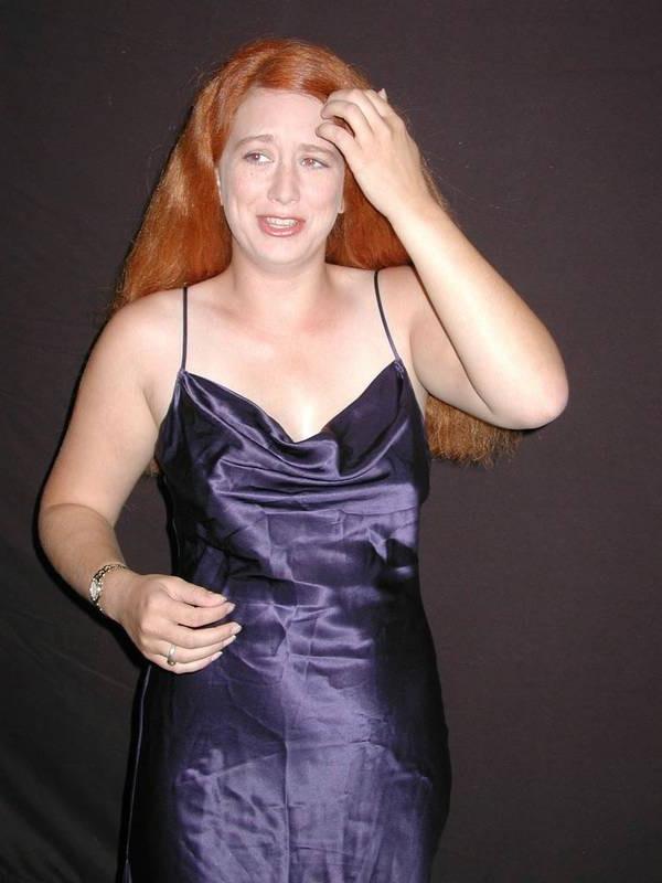 16P Redhead sexy lover shows her big hard tits teasing