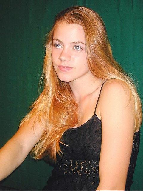 18P Fiery redhead teen stripping and posing