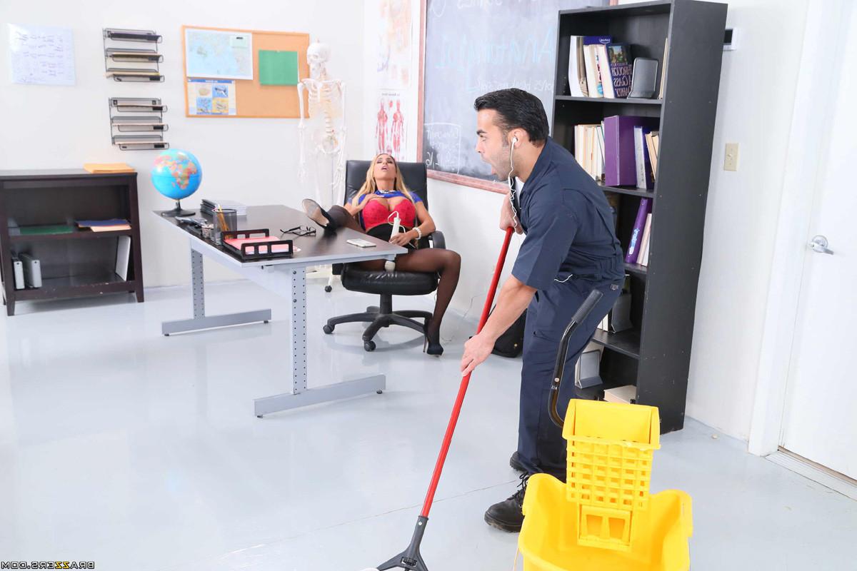 15P Tegan James slammed by the janitor in her classroom