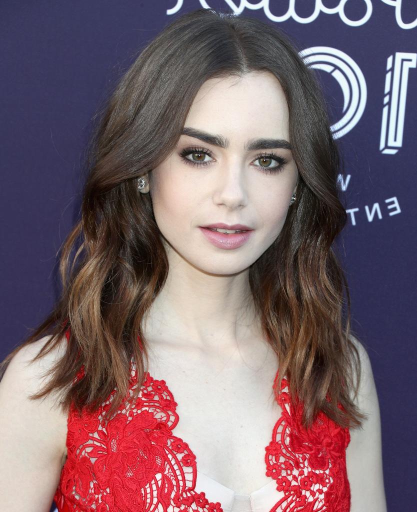 11P Lily Collins Cleavage