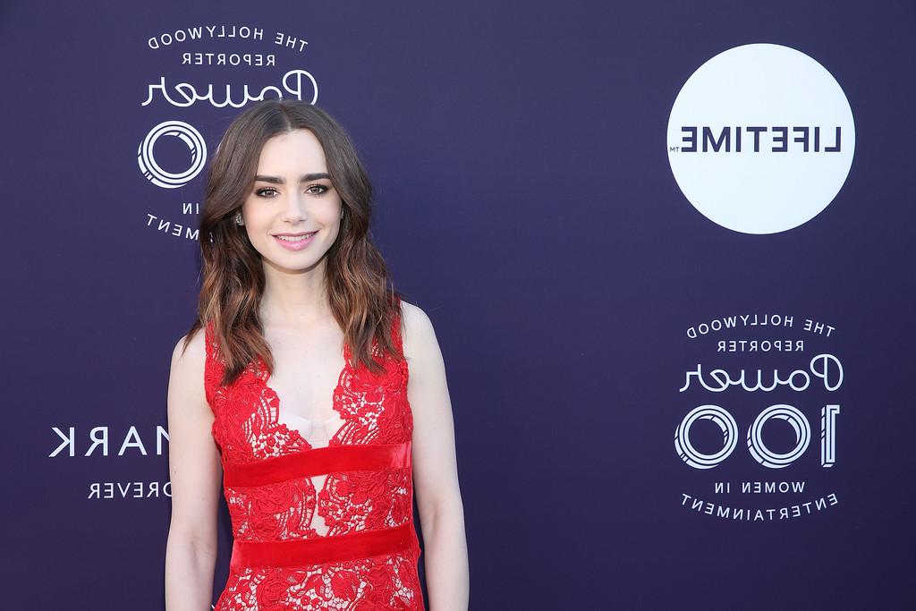 11P Lily Collins Cleavage