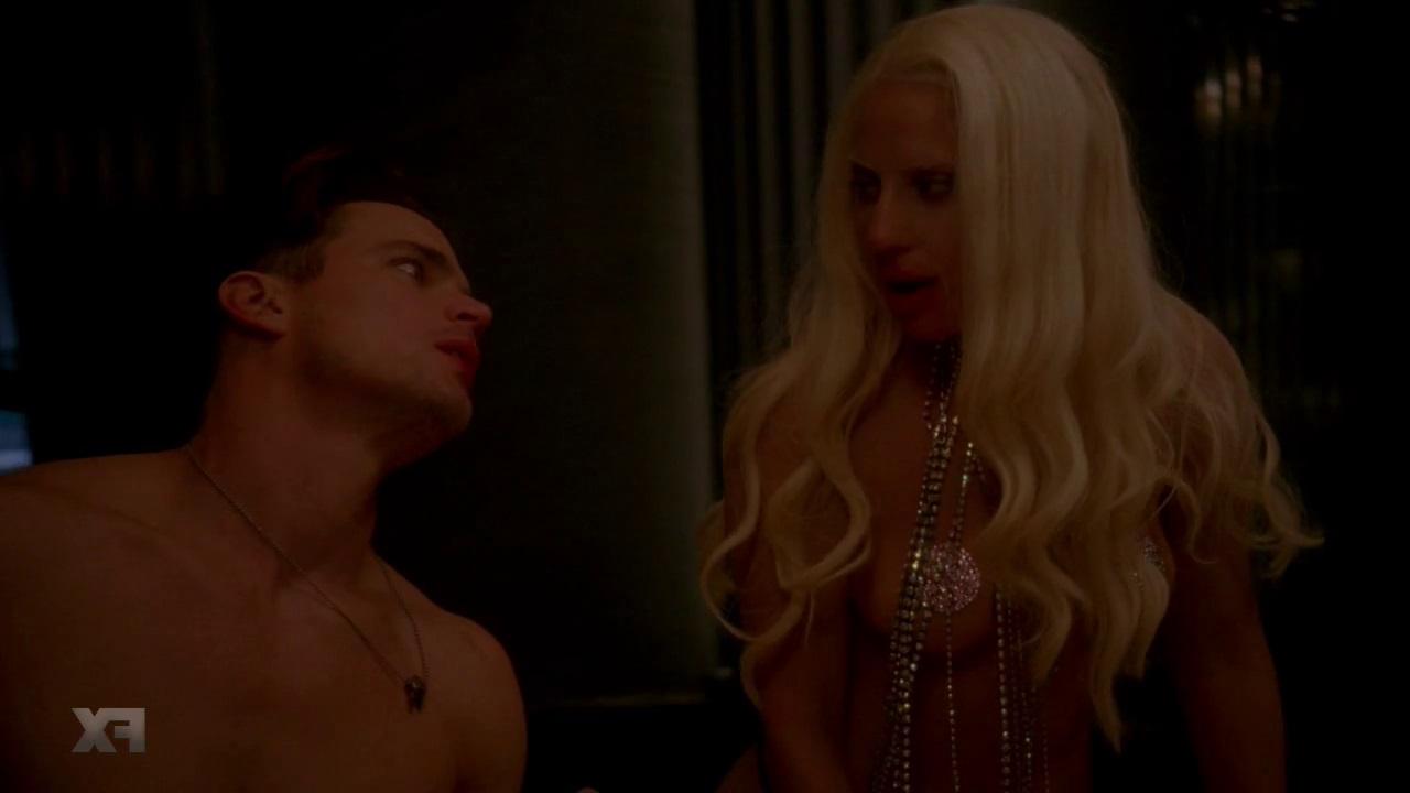 8P Lady Gaga topless screenshots