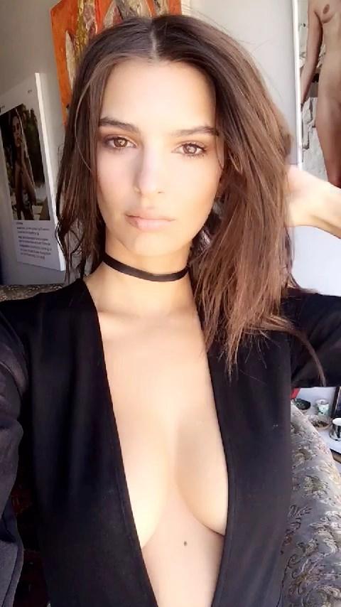 4P Cleavage Photos of Emily Ratajkowski