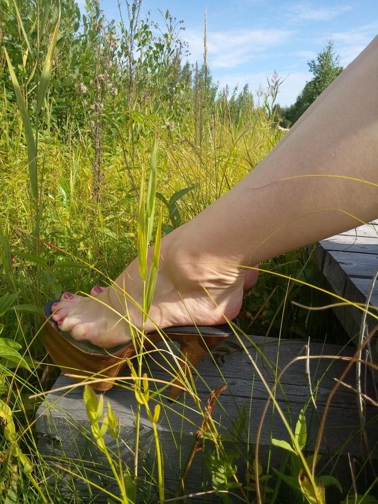 24P Lady L sexy wooden mules.