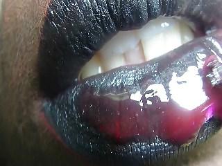 14P Black Lipstick Fetish