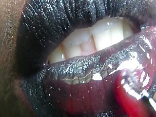 14P Black Lipstick Fetish