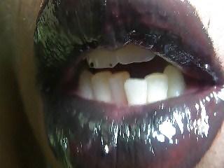 14P Black Lipstick Fetish