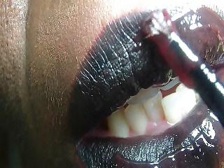 14P Black Lipstick Fetish