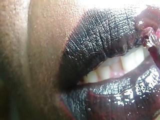 14P Black Lipstick Fetish