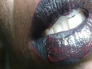 14P Black Lipstick Fetish