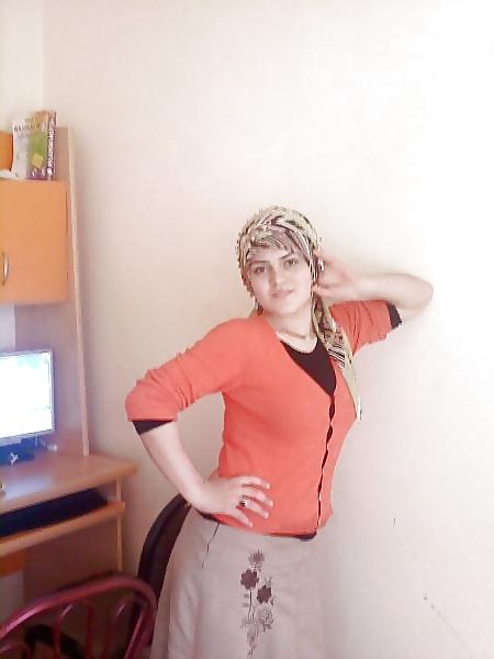 9P Turkish turbanli hijab arab turk red