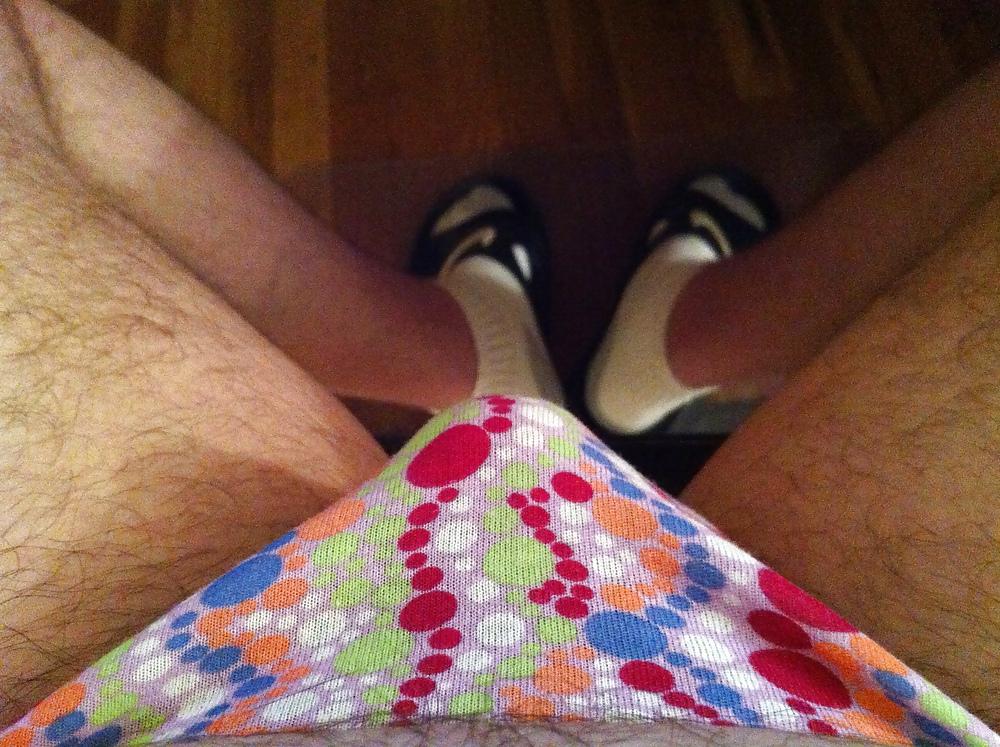16P More Panty Pictures and of my small penis in panties.