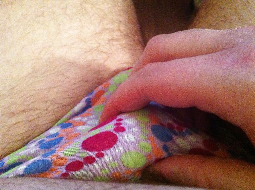 16P More Panty Pictures and of my small penis in panties.