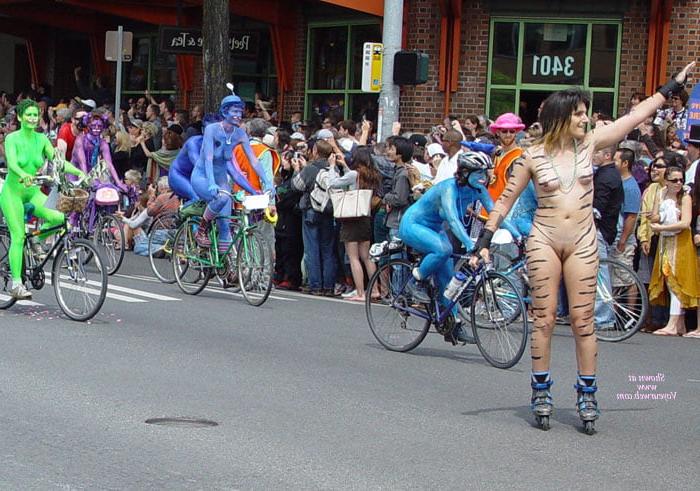 25P Naked bike rides, naked in public, Fantasy Fest etc
