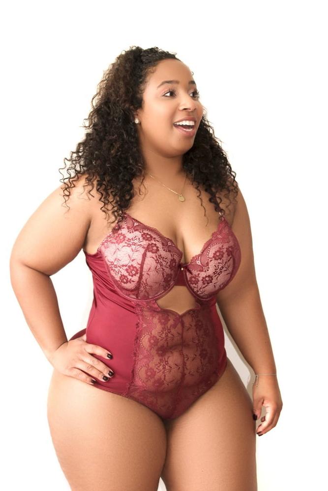 25P Plus Size Red Lingerie