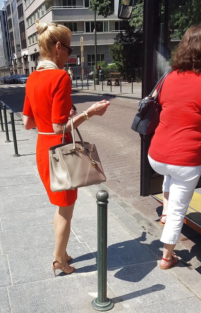22P pantyhose in public 2