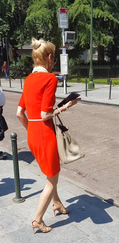 22P pantyhose in public 2