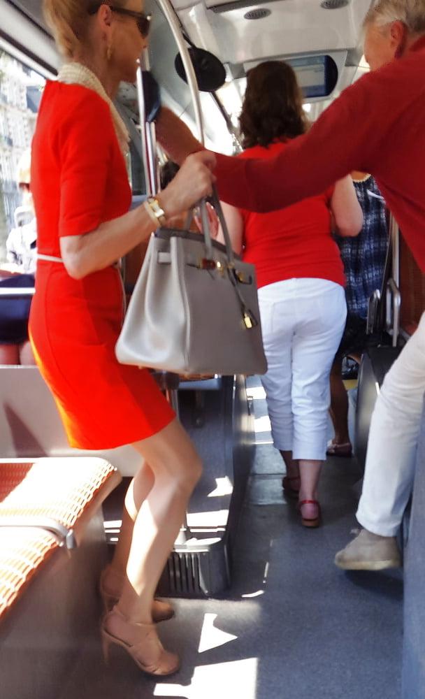 22P pantyhose in public 2