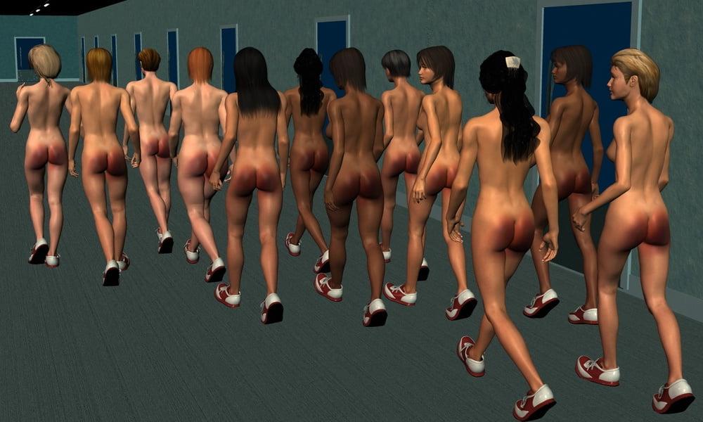 18P Naughty Schoolgirls in trouble 3-D