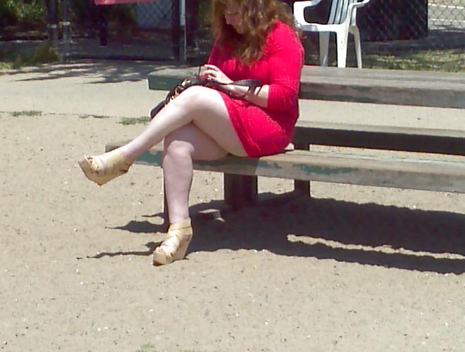9P Sexy BBW Big Thighs-Candid Public 