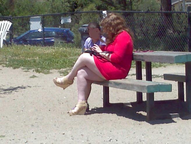 9P Sexy BBW Big Thighs-Candid Public 