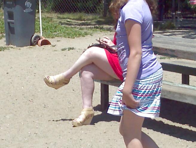 9P Sexy BBW Big Thighs-Candid Public 