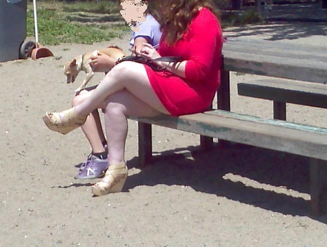 9P Sexy BBW Big Thighs-Candid Public 