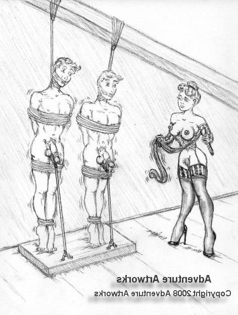 21P drawing femdom