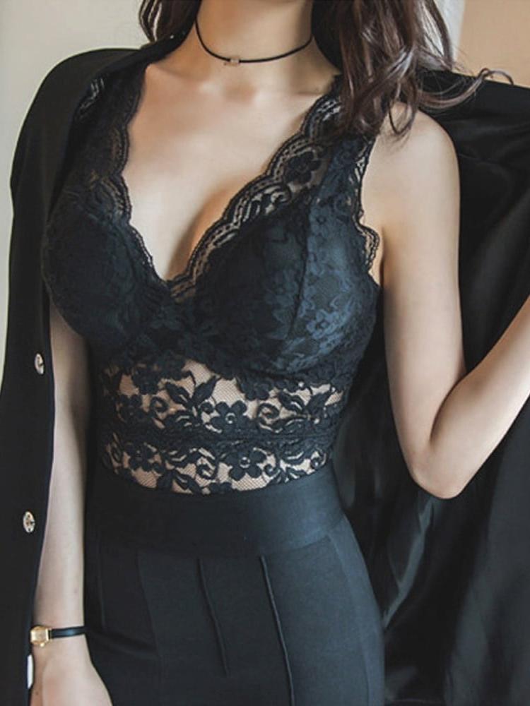 25P Sleeveless lace tops- sexy elegance