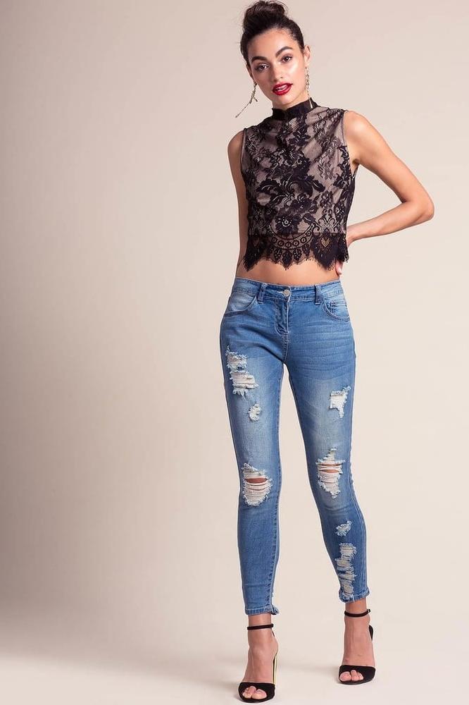25P Sleeveless lace tops- sexy elegance