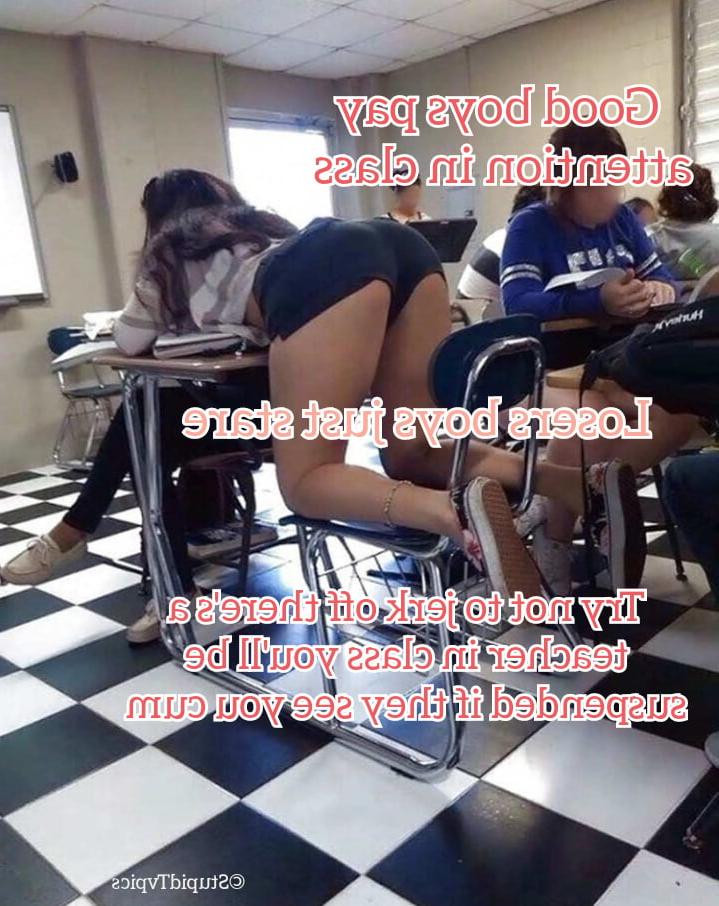 5P School femdom captions