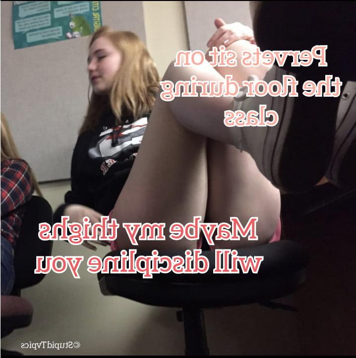 5P School femdom captions