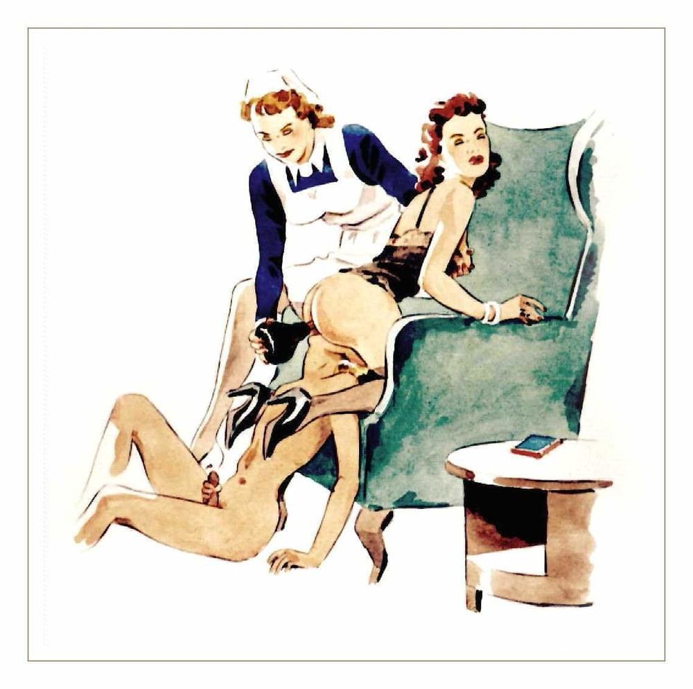 18P Vintage Femdom toons