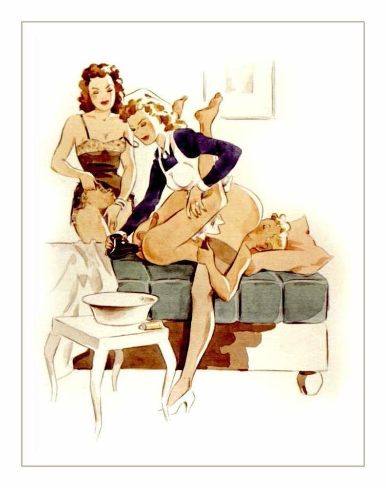 18P Vintage Femdom toons