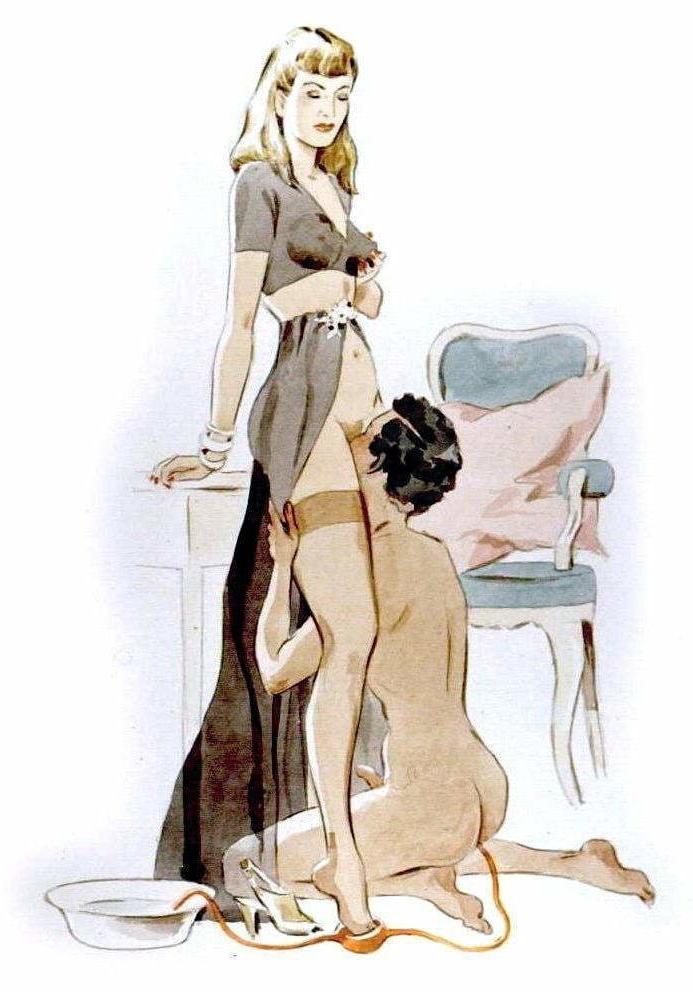 18P Vintage Femdom toons