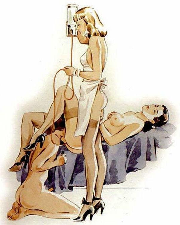 18P Vintage Femdom toons