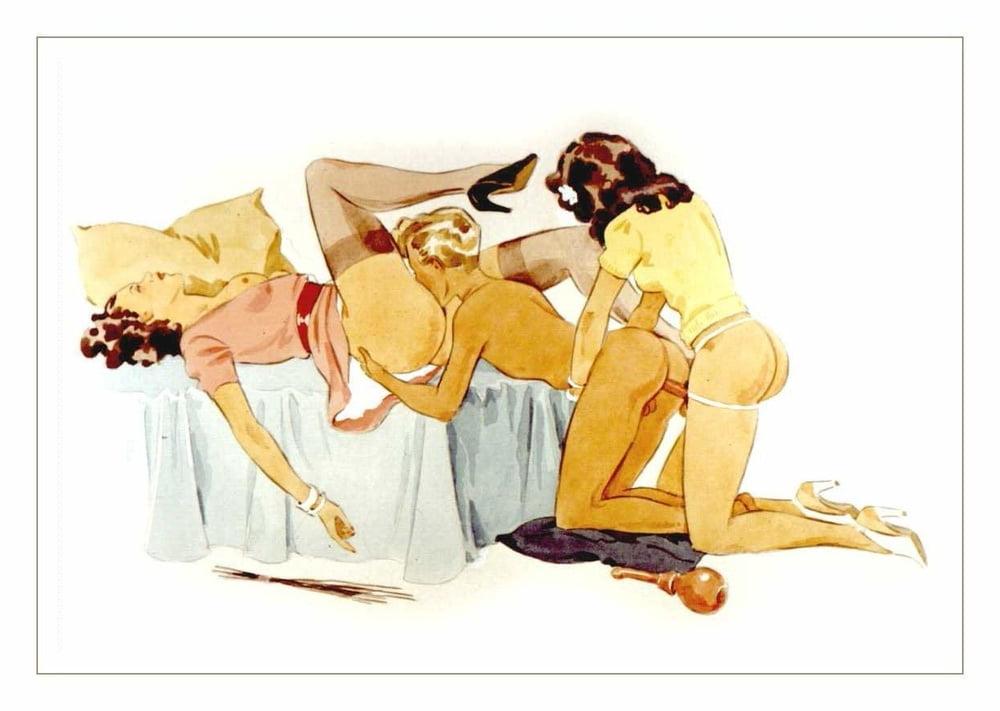 18P Vintage Femdom toons