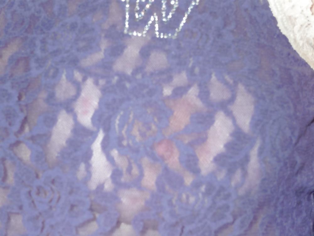 8P Braless wife in lace top