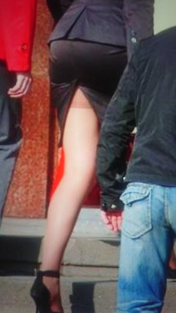 10P Pantyhose panty marked area in public