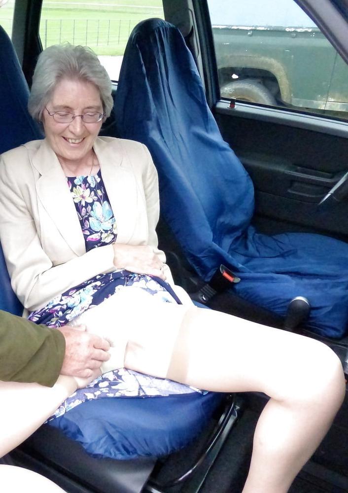 19P UK GILF Granny slut fingered by stranger in public