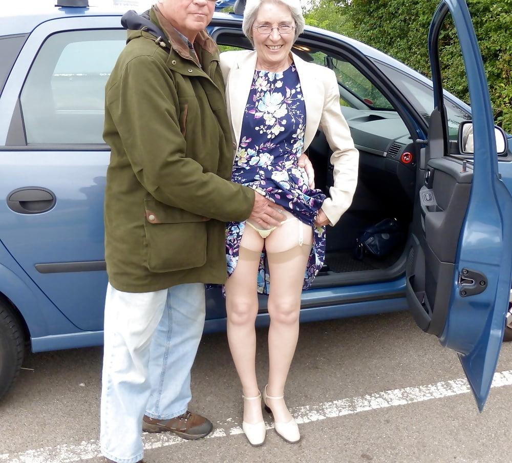19P UK GILF Granny slut fingered by stranger in public