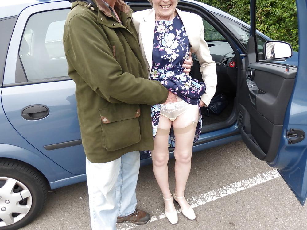 19P UK GILF Granny slut fingered by stranger in public